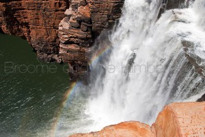 One of the twin waterfalls at the end of the King George River