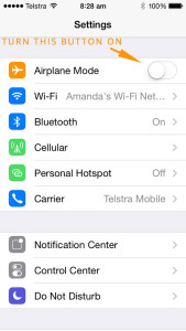Airplane Mode on Iphone
